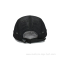 Black Full Mesh 5 Panel Running Cap